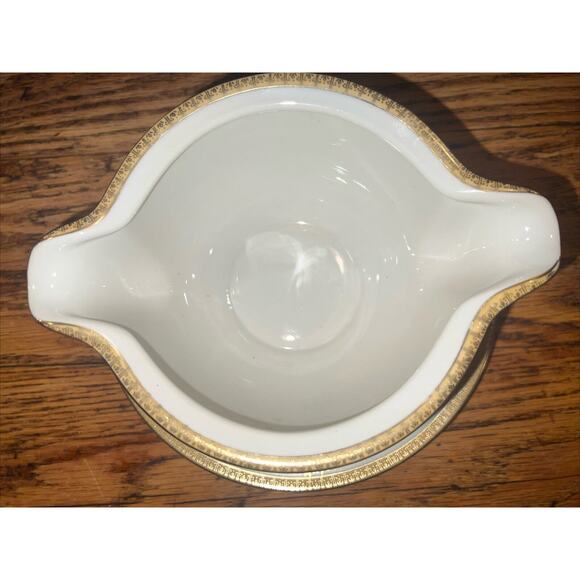 Meito MANDARIN Gravy Boat & Attached Underplate Red Gold Excellent Pristine! - Picture 3 of 8